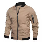 Men’s Zip-Up Bomber Jacket with Pockets