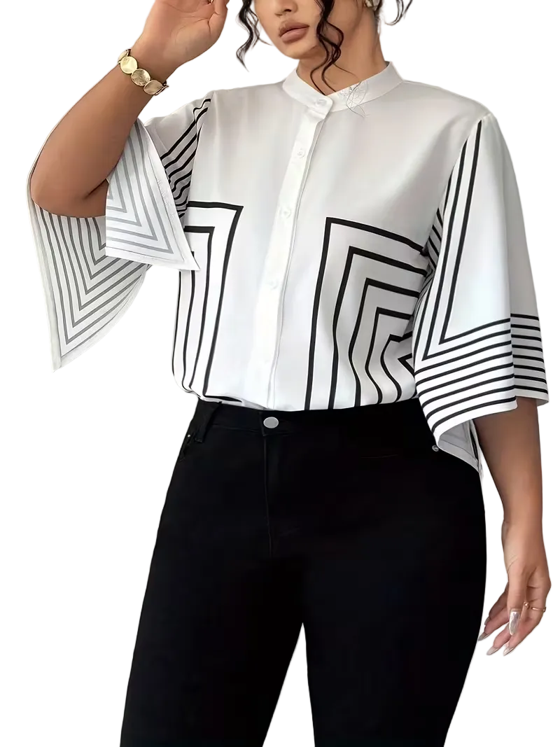 Women’s Collared Button-Up Blouse