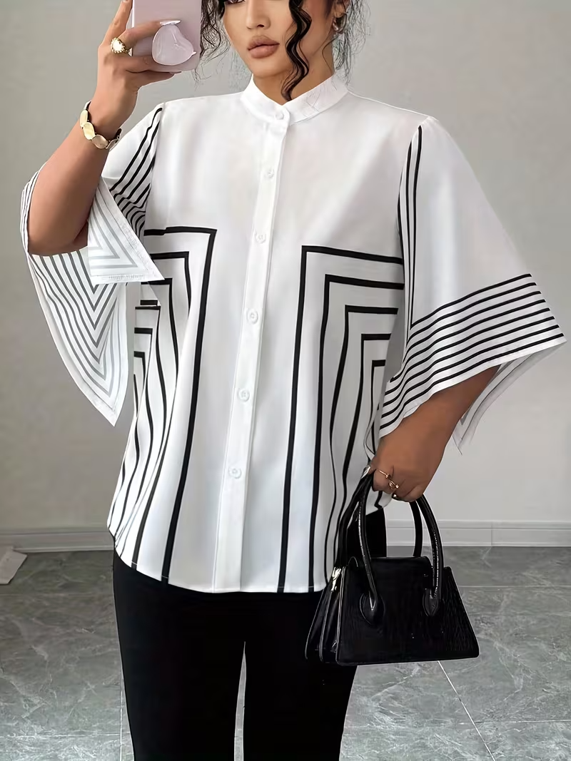 Women’s Collared Button-Up Blouse