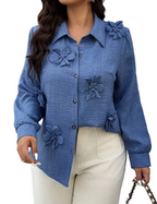Women’s Floral Long-Sleeved Blouse