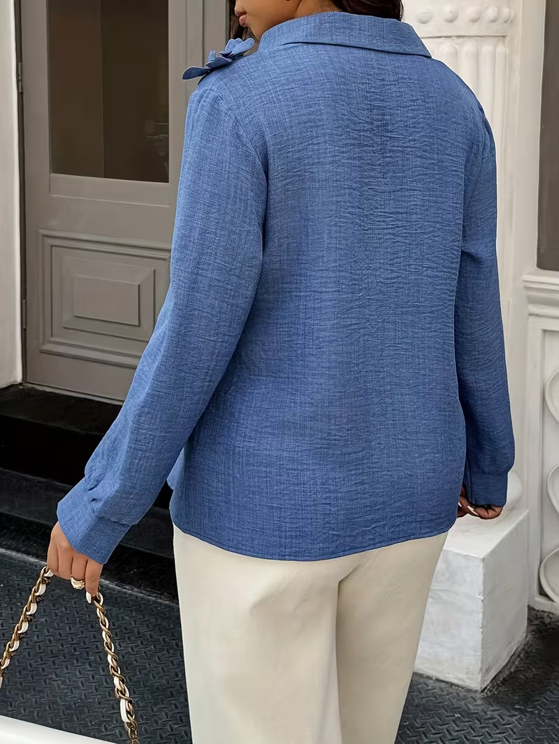 Women’s Floral Long-Sleeved Blouse