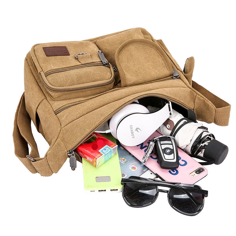 Crossbody Shoulder Bag with Front Pockets