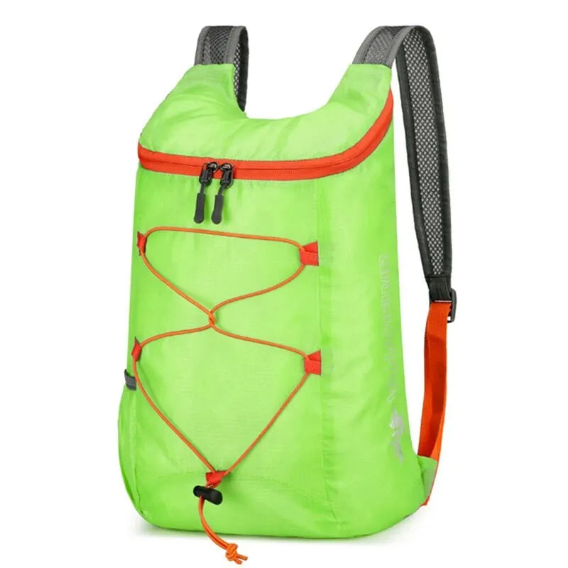 Folding Hiking Backpack with Front Cord Detail