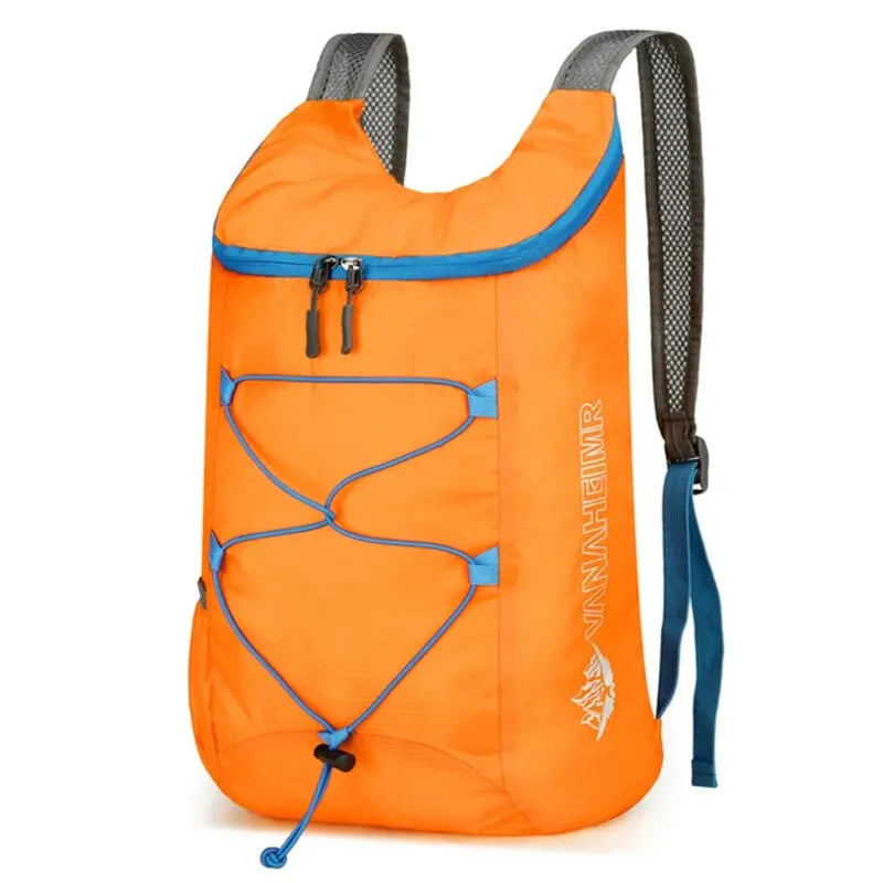 Folding Hiking Backpack with Front Cord Detail