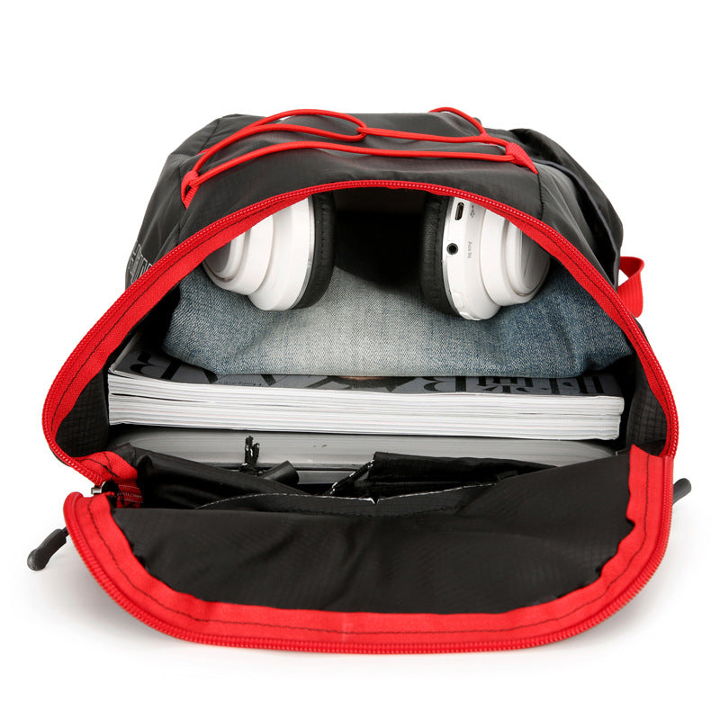 Folding Hiking Backpack with Front Cord Detail
