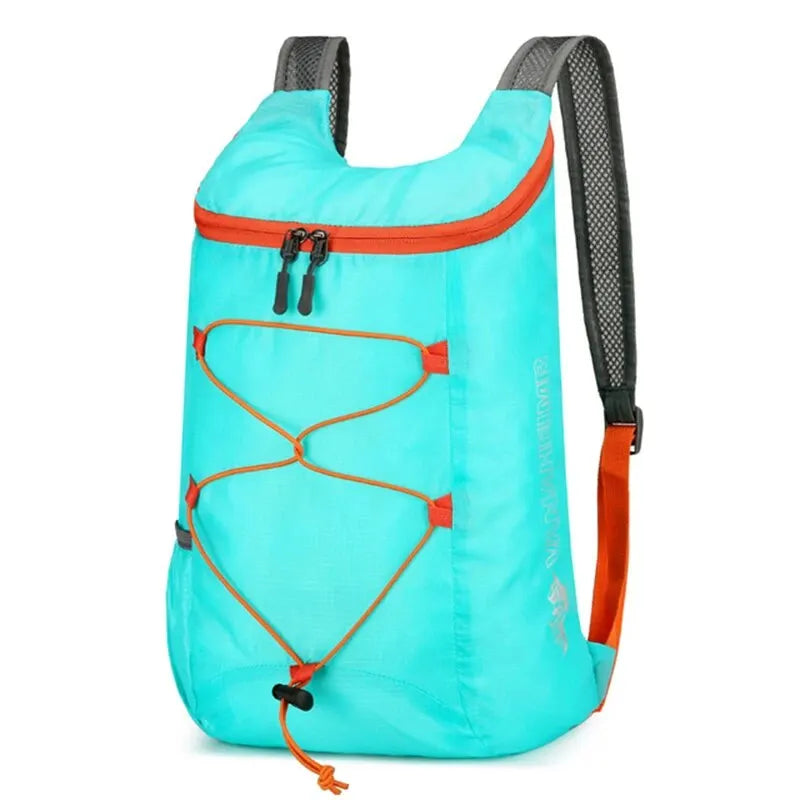 Folding Hiking Backpack with Front Cord Detail