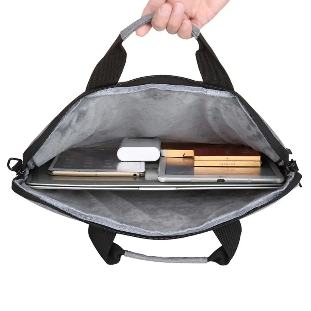Laptop Shoulder Bag with Handles and Zipper