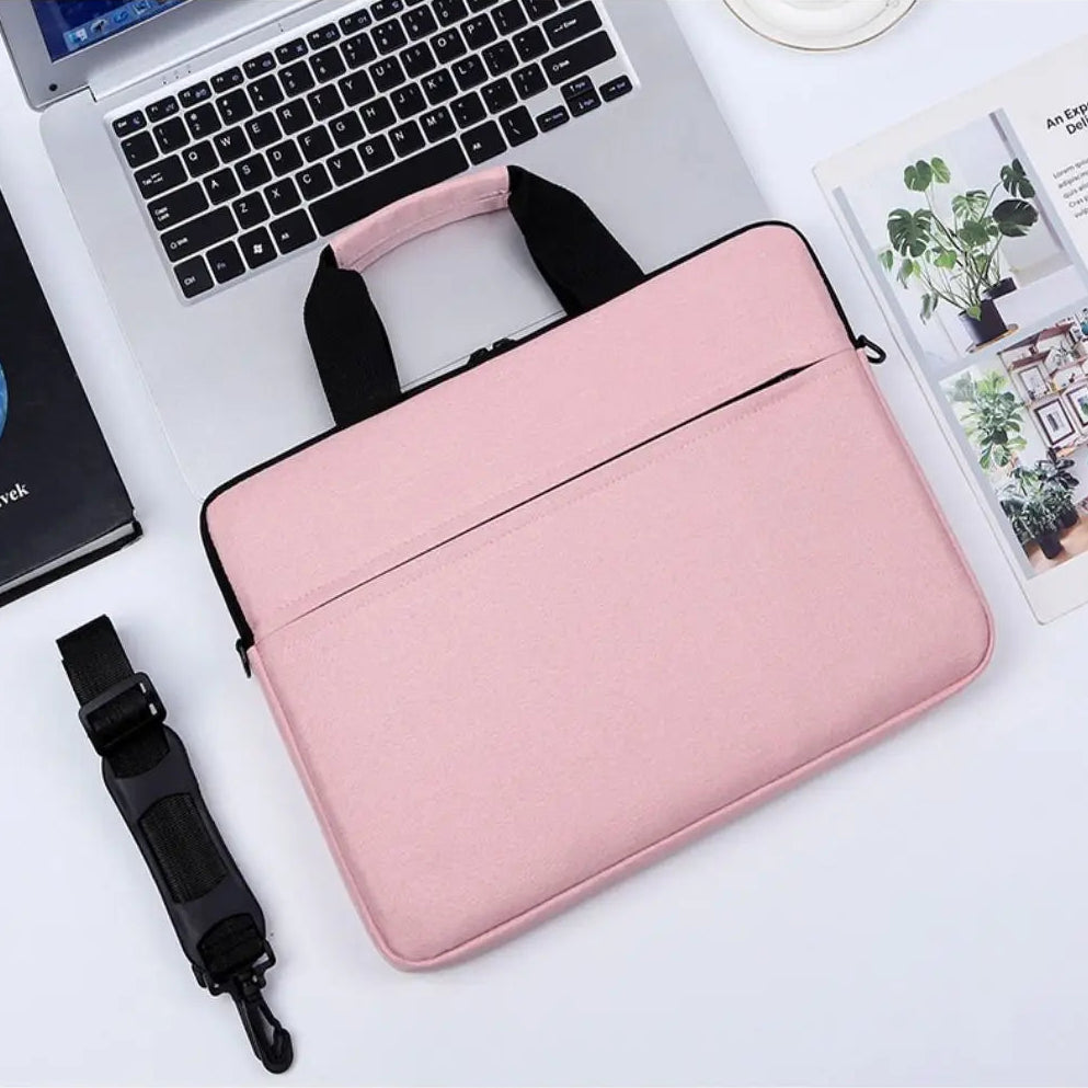Laptop Shoulder Bag with Handles and Zipper
