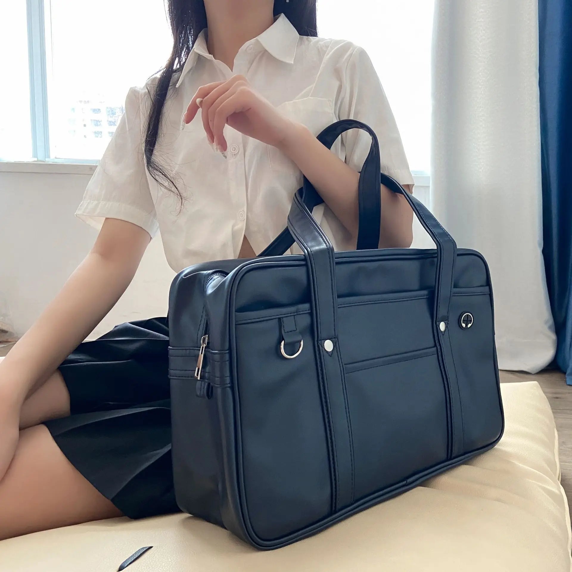 Large Japanese Style Messenger Shoulder School Bag