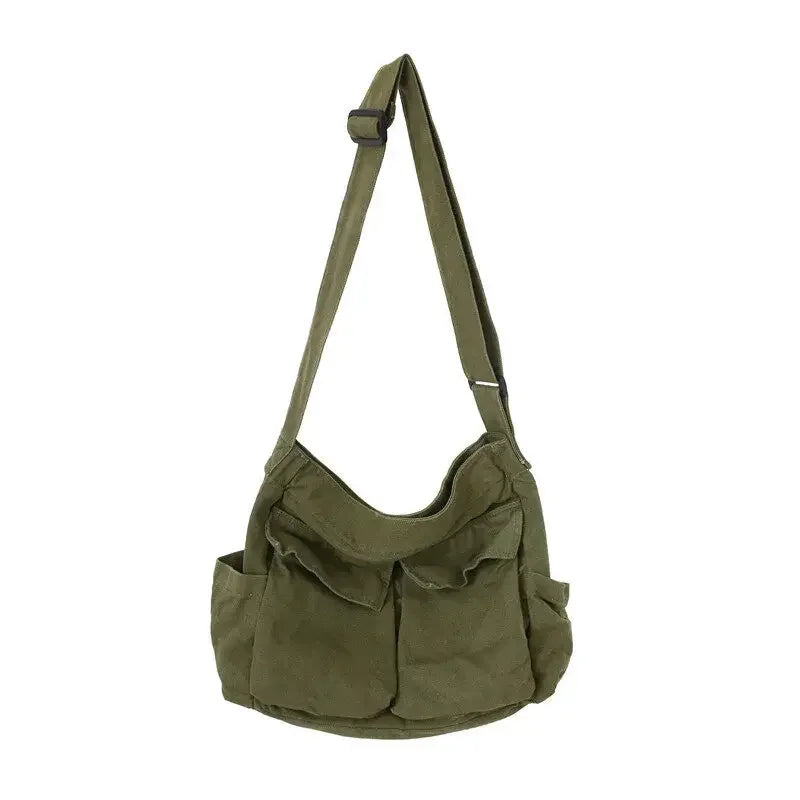 Large Multi Pocket Shoulder Messenger School Bag