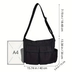 Large Multi Pocket Shoulder Messenger School Bag