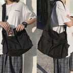 Large Multi Pocket Shoulder Messenger School Bag