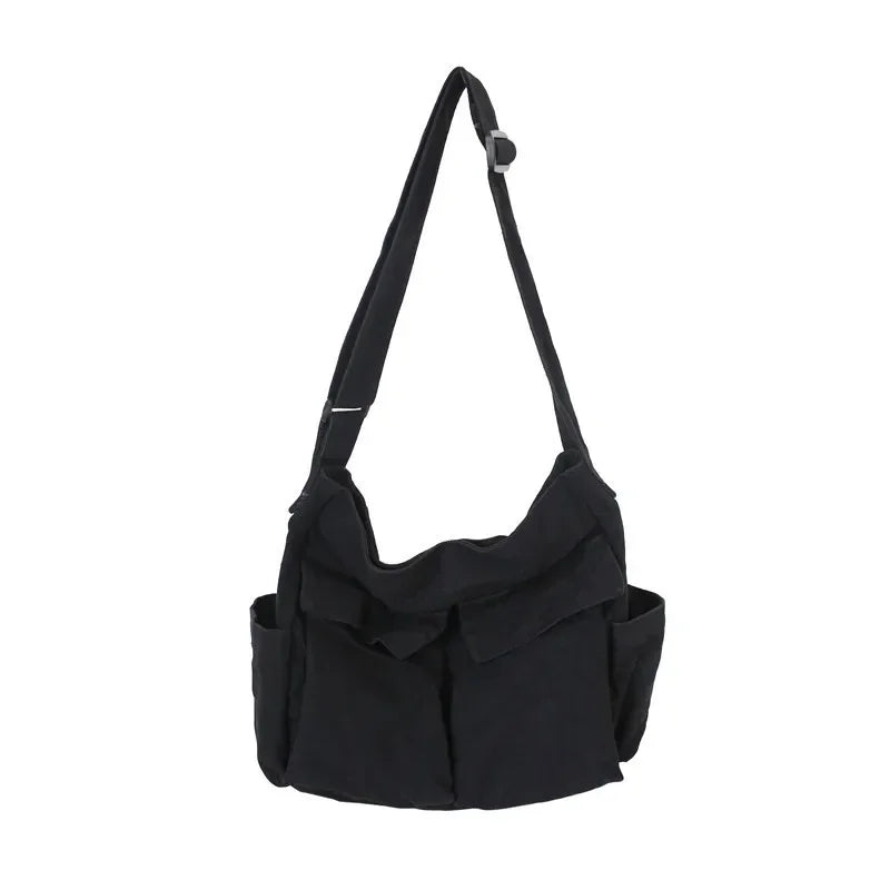 Large Multi Pocket Shoulder Messenger School Bag