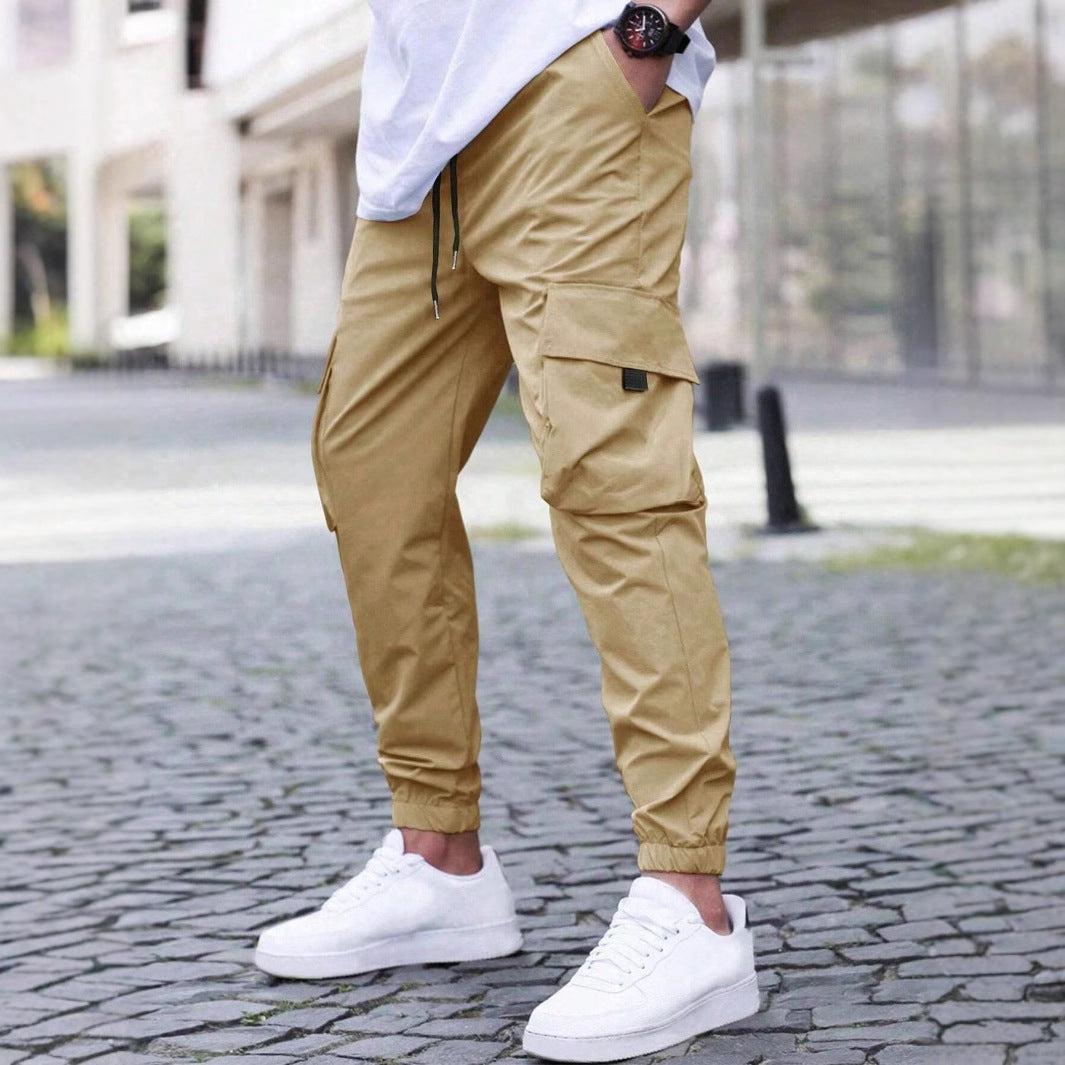 Men’s Cargo Jogger Pants with Drawstring Waist