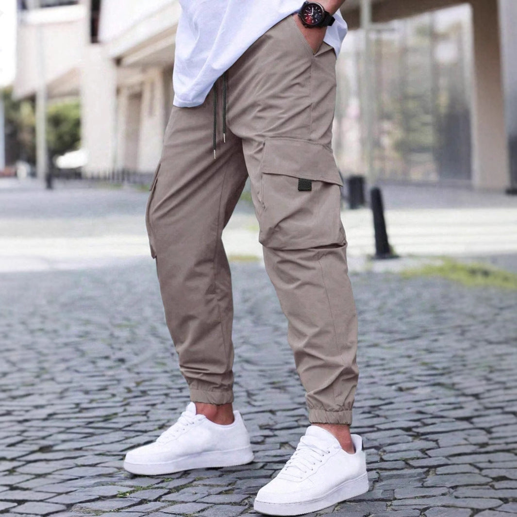 Men’s Cargo Jogger Pants with Drawstring Waist
