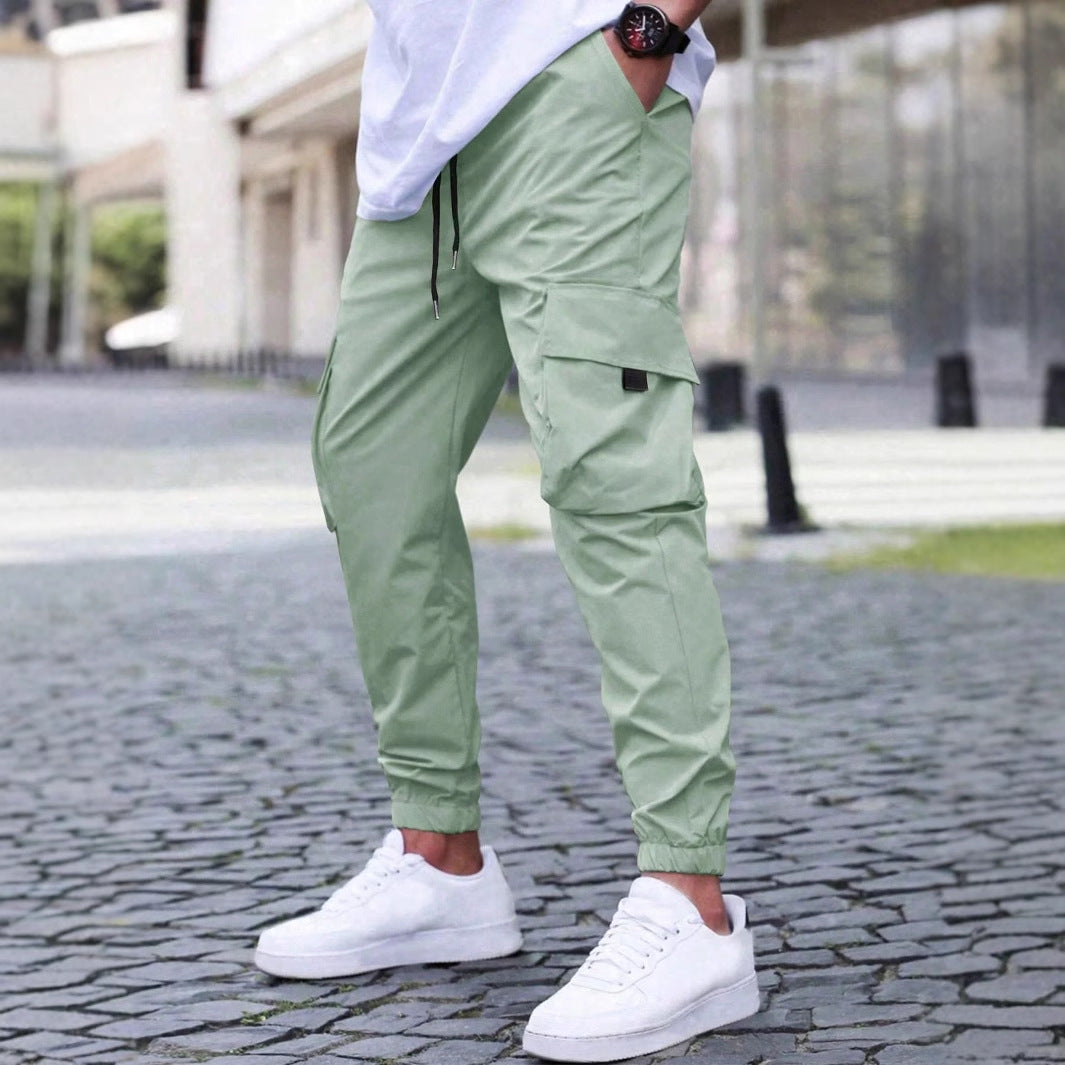 Men’s Cargo Jogger Pants with Drawstring Waist