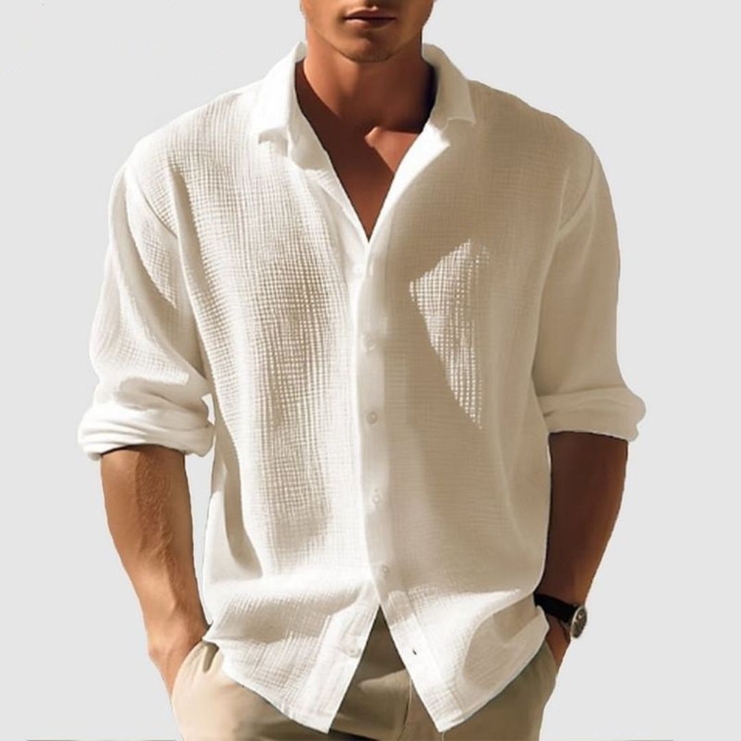 Men’s Casual Long Sleeve Cotton Shirt