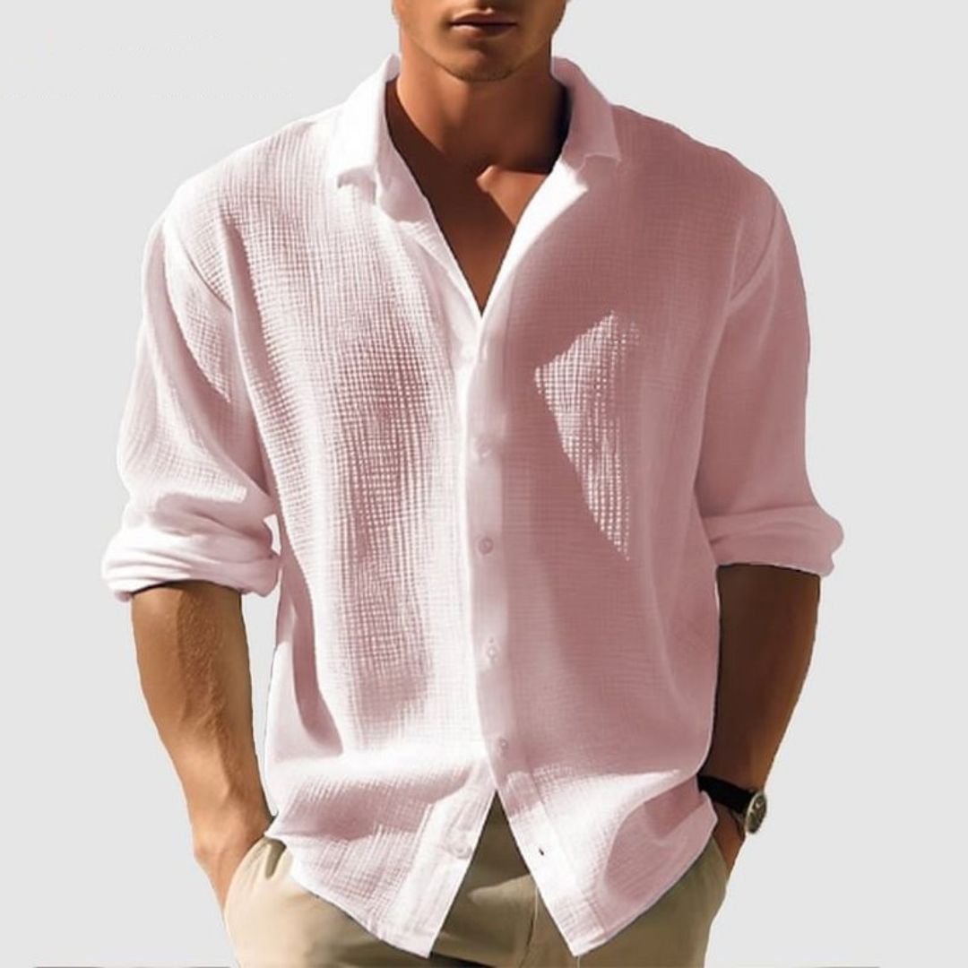 Men’s Casual Long Sleeve Cotton Shirt