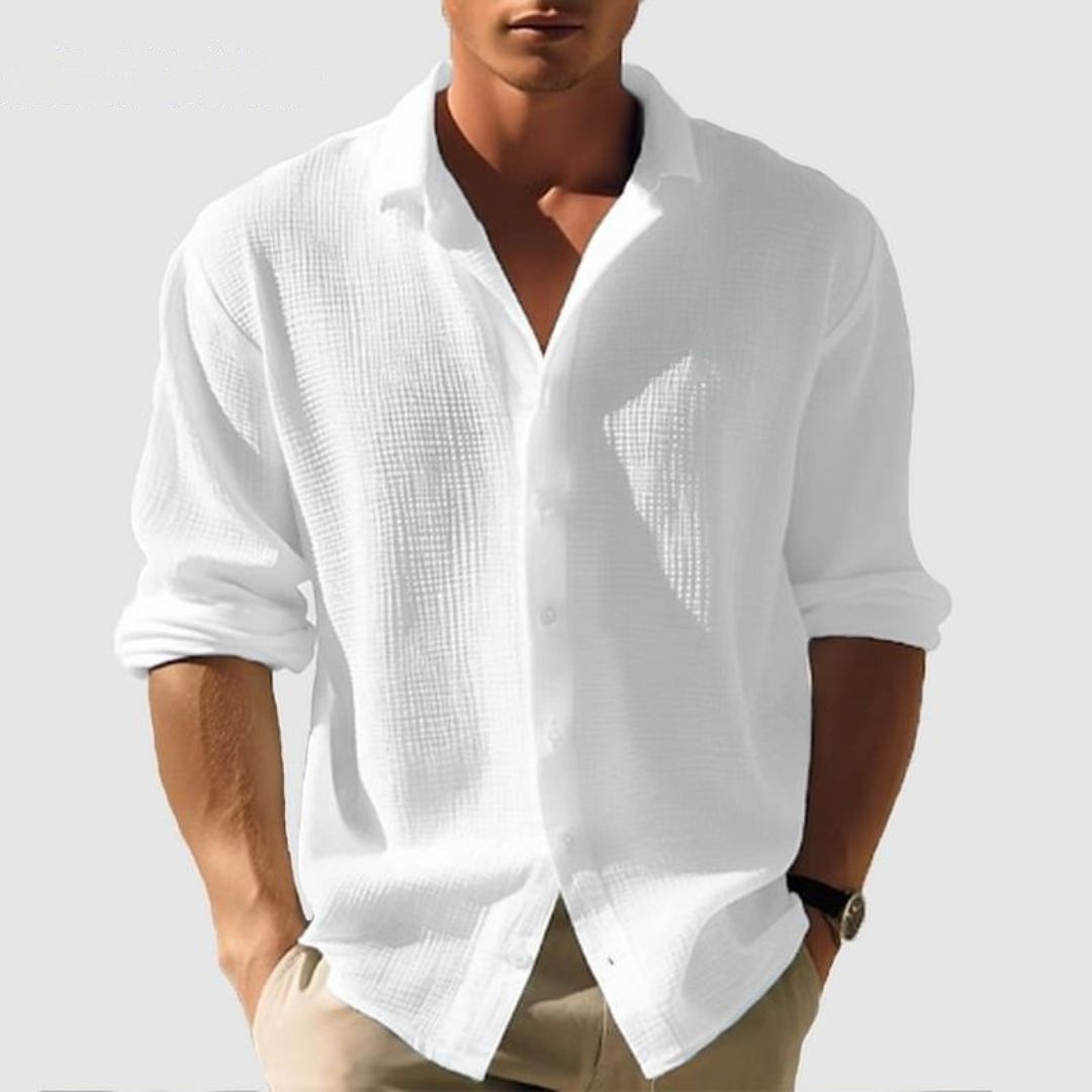 Men’s Casual Long Sleeve Cotton Shirt