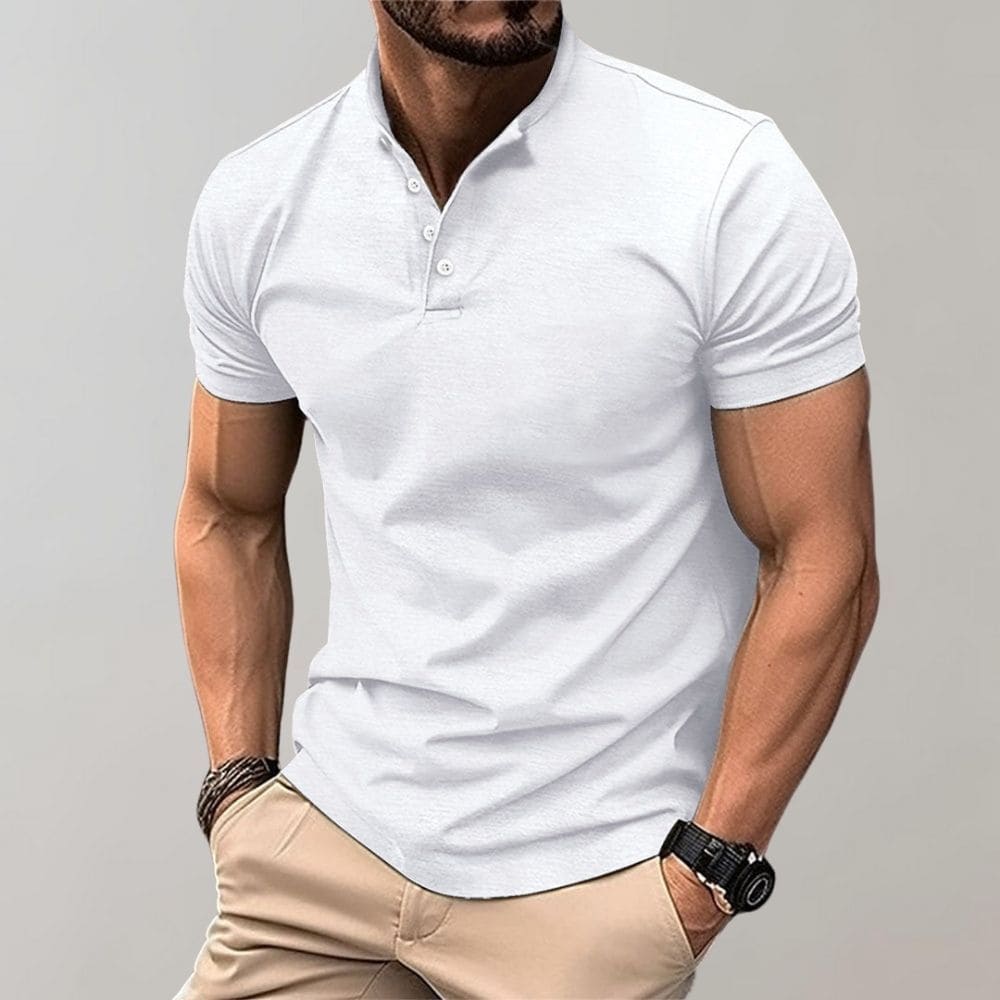 Men’s Casual Stretch Short Sleeve Polo Shirt