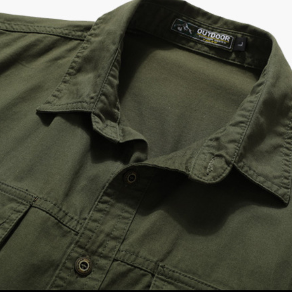 Men’s Cotton Short Sleeve Cargo Shirt