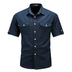 Men’s Cotton Short Sleeve Cargo Shirt