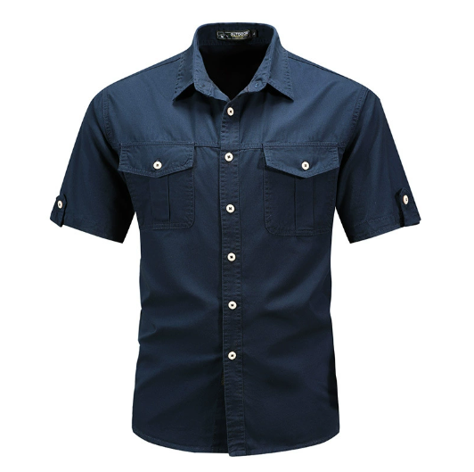 Men’s Cotton Short Sleeve Cargo Shirt