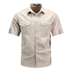 Men’s Cotton Short Sleeve Cargo Shirt