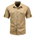 Men’s Cotton Short Sleeve Cargo Shirt