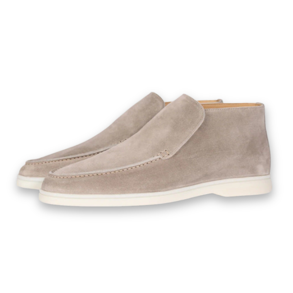 Men’s High-Top Suede Slip-On Loafers