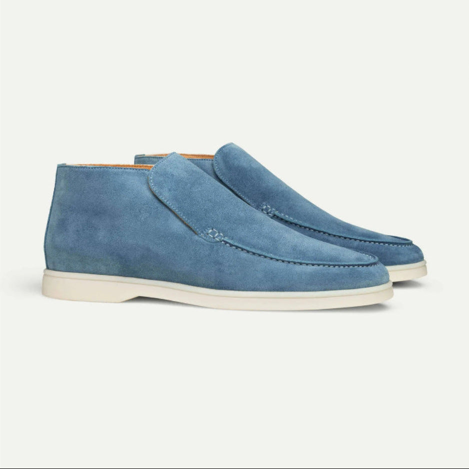 Men’s High-Top Suede Slip-On Loafers