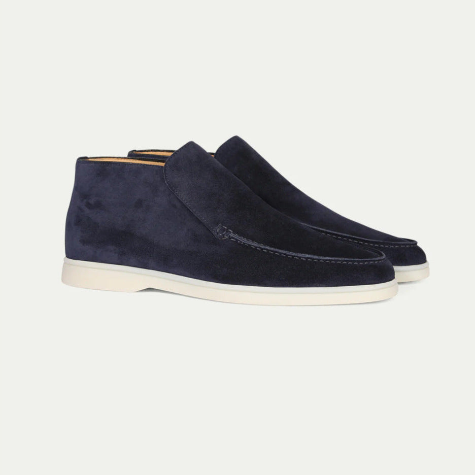 Men’s High-Top Suede Slip-On Loafers
