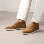 Men’s High-Top Suede Slip-On Loafers