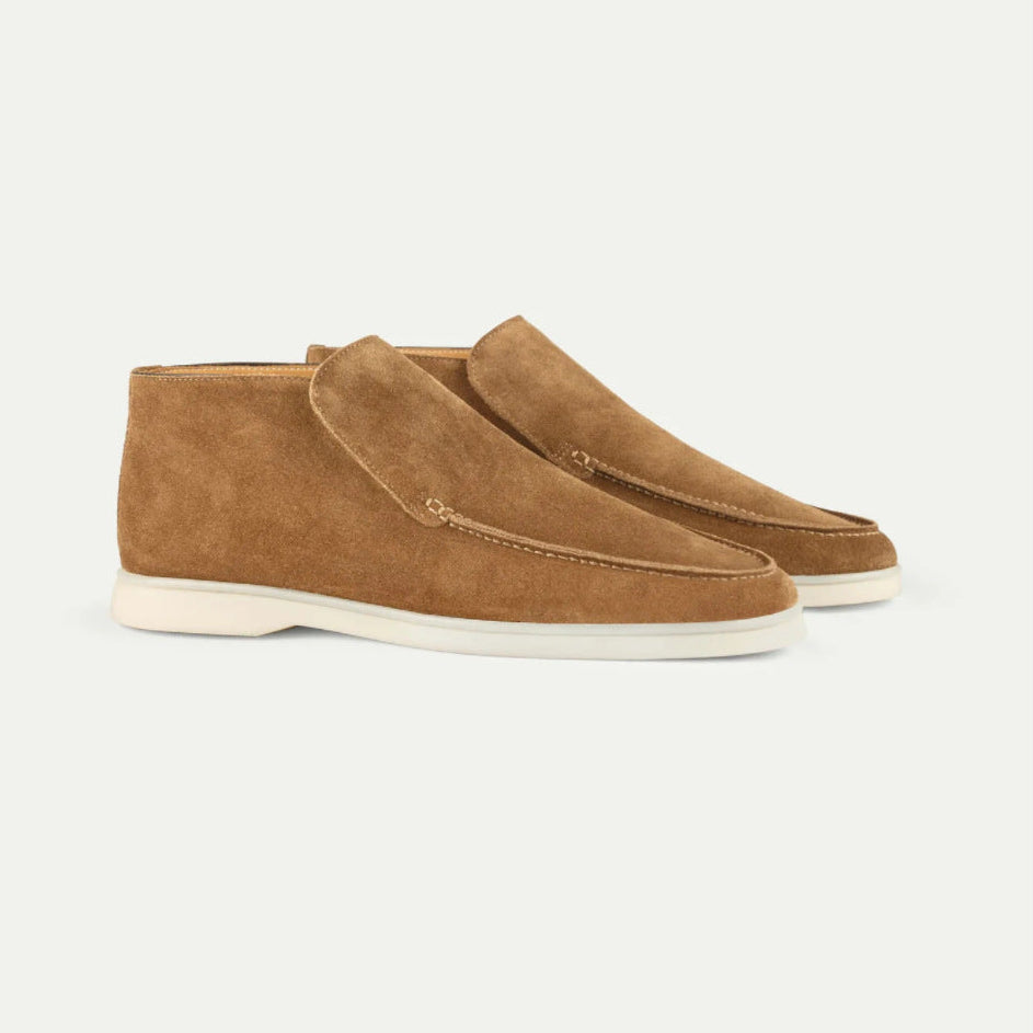 Men’s High-Top Suede Slip-On Loafers