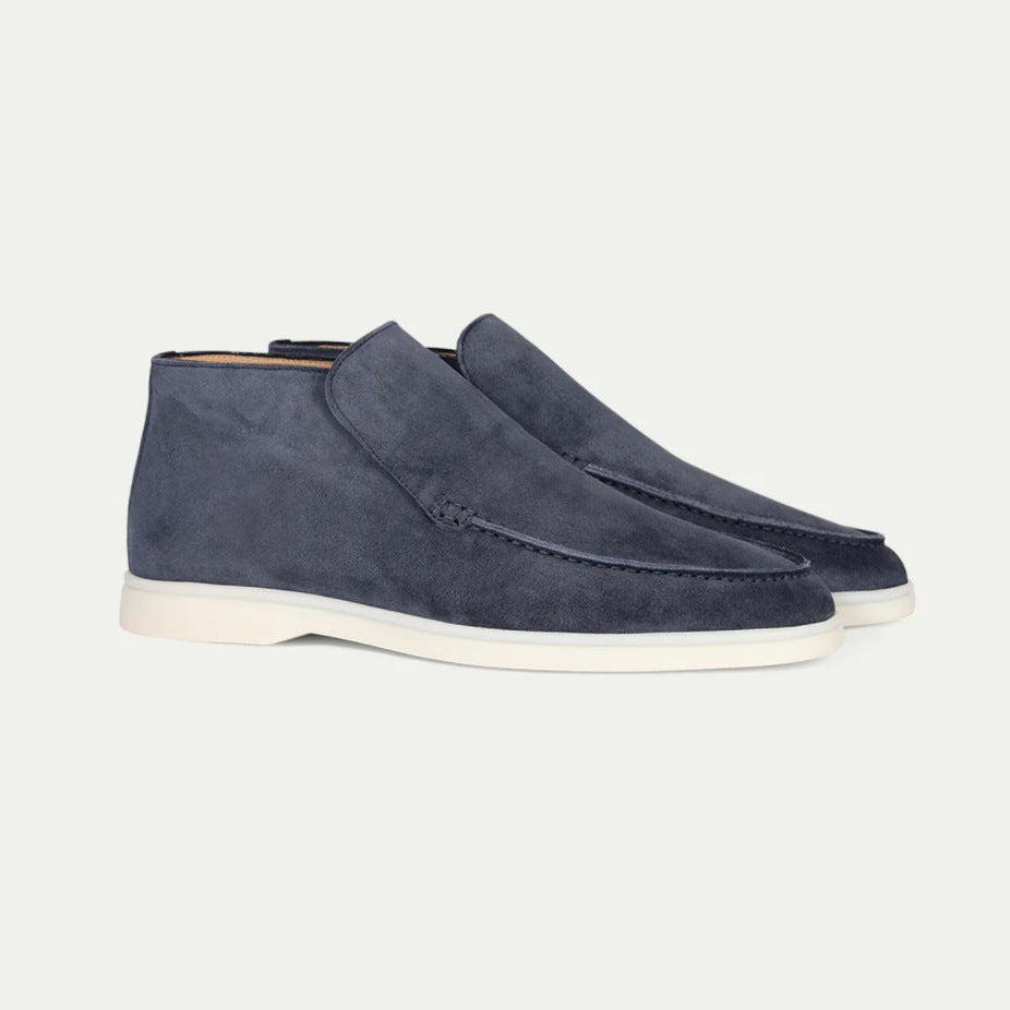 Men’s High-Top Suede Slip-On Loafers