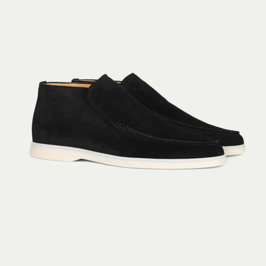 Men’s High-Top Suede Slip-On Loafers