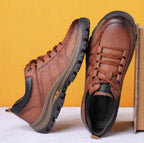 Men’s Lace-Up Hiking Shoes with Textured Grip Sole