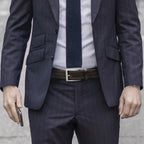 Men’s Leather Dress Belt with Metal Buckle