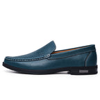 Men’s Leather Slip-On Dress Loafers with Rounded Toe