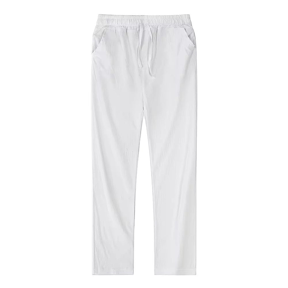 Men’s Linen Summer Trousers with Drawstring Waist