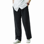 Men’s Linen Trousers with Drawstring Waist and Pockets