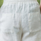 Men’s Linen Trousers with Drawstring Waist and Pockets