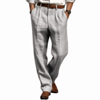 Men’s Relaxed Fit Dress Trousers with Pleated Front