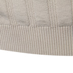 Men’s Short Sleeve Polo Shirt with Vertical Knit Texture