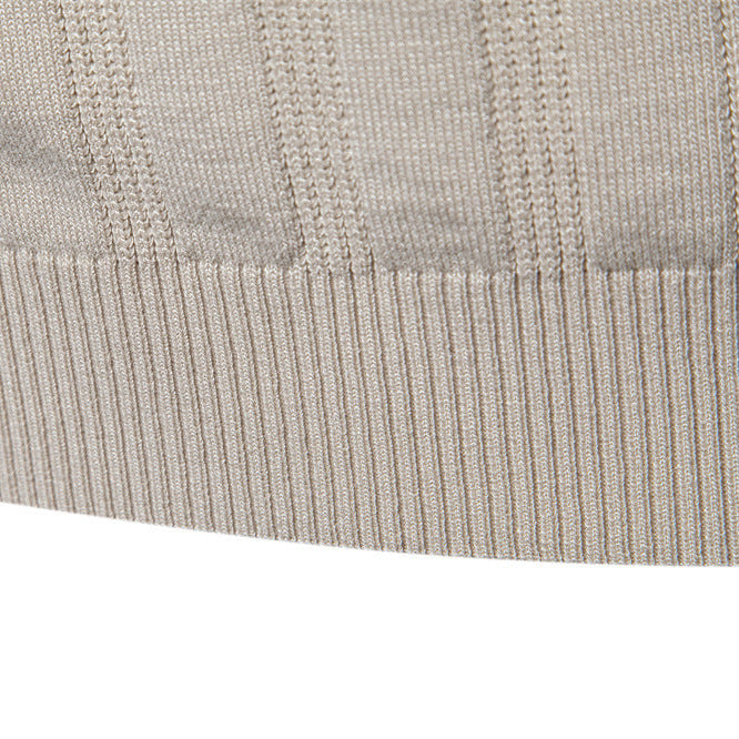 Men’s Short Sleeve Polo Shirt with Vertical Knit Texture