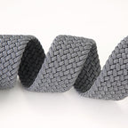 Men’s Stretch Woven Braided Belt with Metal Buckle