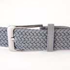 Men’s Stretch Woven Braided Belt with Metal Buckle