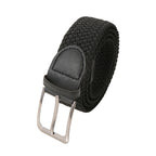 Men’s Stretch Woven Braided Belt with Metal Buckle
