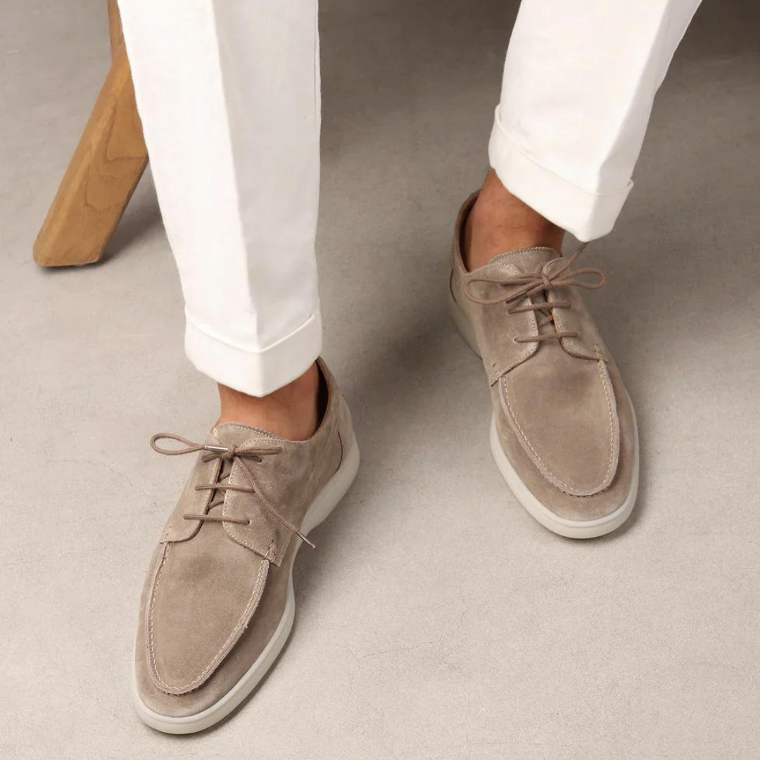Men’s Suede Lace-Up Loafers