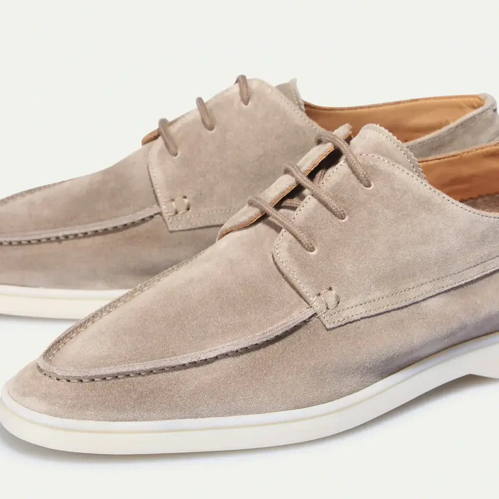 Men’s Suede Lace-Up Loafers